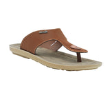 Aerowalk Men Tan T-Shape Sandal with Perforated Upper & Slip-on Closure (NVAT_TAN)