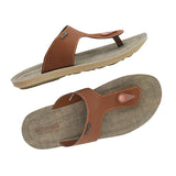 Aerowalk Men Tan T-Shape Sandal with Perforated Upper & Slip-on Closure (NVAT_TAN)