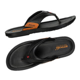 Aerowalk Men Black Thong Style Sandal with Textured Upper (NVN9_BLACK)