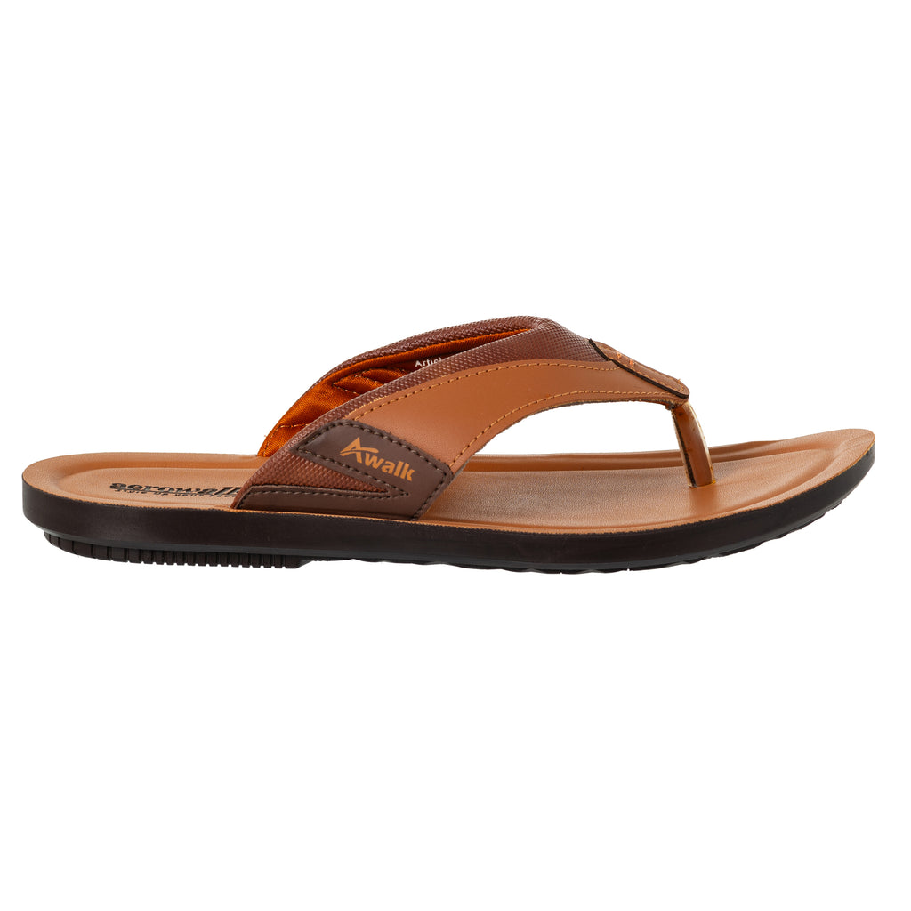 Aerowalk Men Brown Thong Style Sandal with Textured & Colorblocked Upp –  The Condor Trendz Store