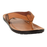 Aerowalk Men Tan Thong Style Sandal with Textured & Colorblocked Upper (NVN9_TAN)