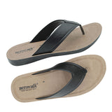 Aerowalk Men Black Thong Style Sandal (NX33_BLACK)