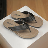 Aerowalk Men Black Thong Style Sandal (NX33_BLACK)