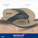 Aerowalk Men Black Thong Style Sandal (NX33_BLACK)