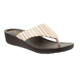 Inblu Women Striped Beige Thong Sandal (PP42_BEIGE)