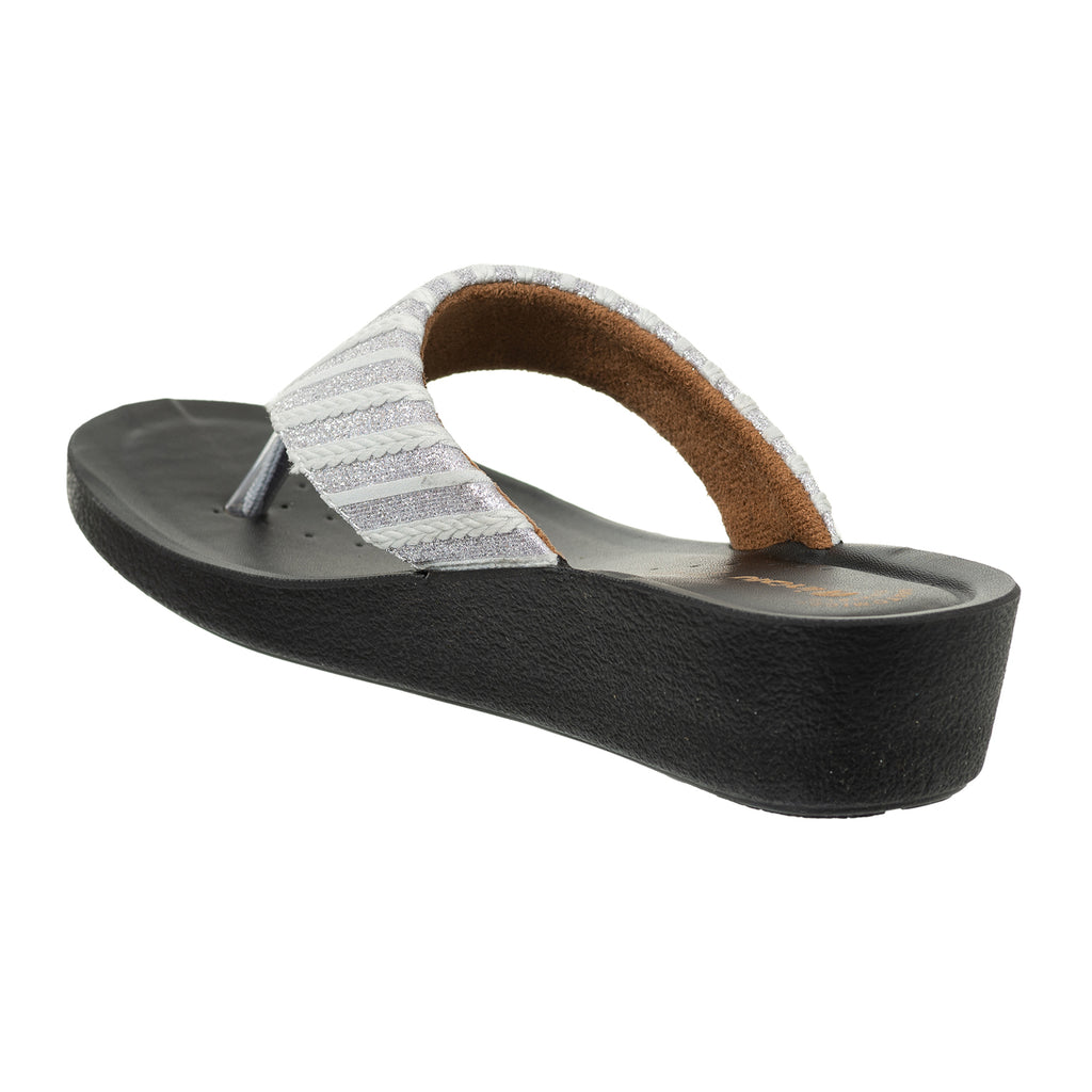 Inblu Women Striped Grey Thong Sandal (PP42_GREY)