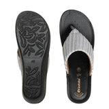 Inblu Women Striped Grey Thong Sandal (PP42_GREY)