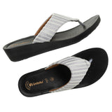 Inblu Women Striped Grey Thong Sandal (PP42_GREY)