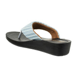 Inblu Women Striped Sky Blue Thong Sandal (PP42_SKY BLUE)