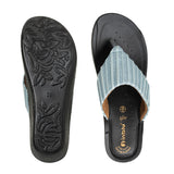 Inblu Women Striped Sky Blue Thong Sandal (PP42_SKY BLUE)