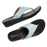 Inblu Women Striped Sky Blue Thong Sandal (PP42_SKY BLUE)