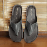 Inblu Women Black Thong Style Flat Sandal with Laser Cut Upper (PP75_BLACK)