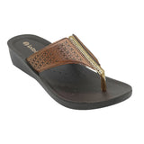 Inblu Women Copper Thong Style Flat Sandal with Laser Cut Upper (PP75_COPPER)