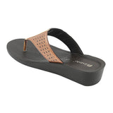 Inblu Women Copper Thong Style Flat Sandal with Laser Cut Upper (PP75_COPPER)