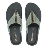 Inblu Women Mist Green Thong Style Flat Sandal with Laser Cut Upper (PP75_M.GREEN)