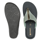 Inblu Women Mist Green Thong Style Flat Sandal with Laser Cut Upper (PP75_M.GREEN)