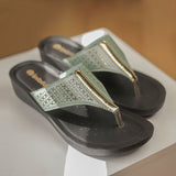 Inblu Women Mist Green Thong Style Flat Sandal with Laser Cut Upper (PP75_M.GREEN)