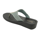 Inblu Women Mist Green Thong Style Flat Sandal with Laser Cut Upper (PP75_M.GREEN)