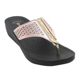Inblu Women Pink Thong Style Flat Sandal with Laser Cut Upper (PP75_PINK)