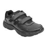 AEROWALK Black Cushioned Insole with Lightweight EVA Sole & Anti-Skid Technology Pull On School Shoes for Boys & Girls (SS01)