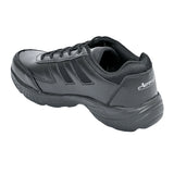 AEROWALK Black Cushioned Insole with Lightweight EVA Sole & Anti-Skid Technology Lace-Up School Shoes for Boys (SS02)