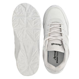 AEROWALK White Cushioned Insole with Lightweight EVA Sole & Anti-Skid Technology Lace-Up School Shoes for Boys (SS02)