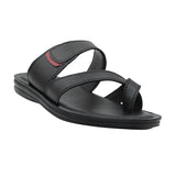 Aerowalk Men Black Floater Sandal with Slip-on Closure (TM60_BLACK)