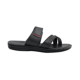 Aerowalk Men Black Floater Sandal with Slip-on Closure (TM60_BLACK)