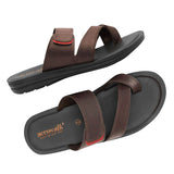 Aerowalk Men Brown Floater Sandal with Slip-on Closure (TM60_BROWN)