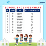 AEROWALK Black Cushioned Insole with Lightweight EVA Sole & Anti-Skid Technology Lace-Up School Shoes for Boys (SS02)