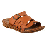 Aerowalk Men Tan Mule Style Sandal with Buckle Upper Styling & Slip-on Closure (ZT62_TAN)