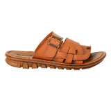 Aerowalk Men Tan Mule Style Sandal with Buckle Upper Styling & Slip-on Closure (ZT62_TAN)
