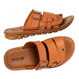 Aerowalk Men Tan Mule Style Sandal with Buckle Upper Styling & Slip-on Closure (ZT62_TAN)