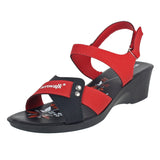 Aerowalk Women Sandals #05A5 - RED & BLACK
