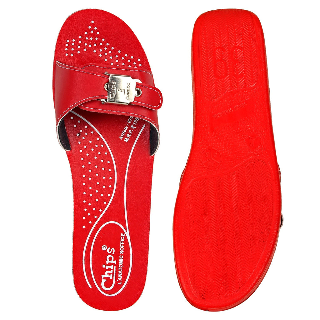 Red chips deals chappal