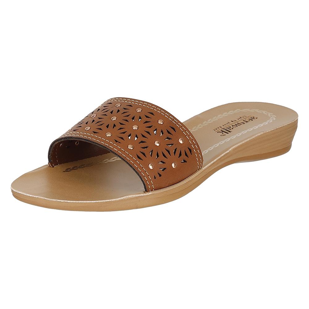 Aerowalk Women Slip-ons #11A8 - TAN