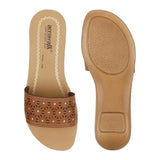 Aerowalk Women Slip-ons #11A8 - TAN