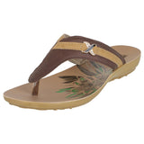 Aerowalk Women Slipper #CO64 - BROWN & BEIGE