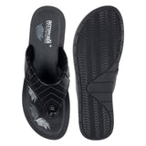 Aerowalk Women Slipper #9203 - BLACK