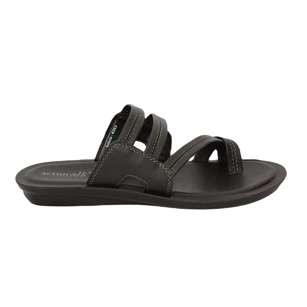 Aerowalk Men Slippers #4363 - BLACK