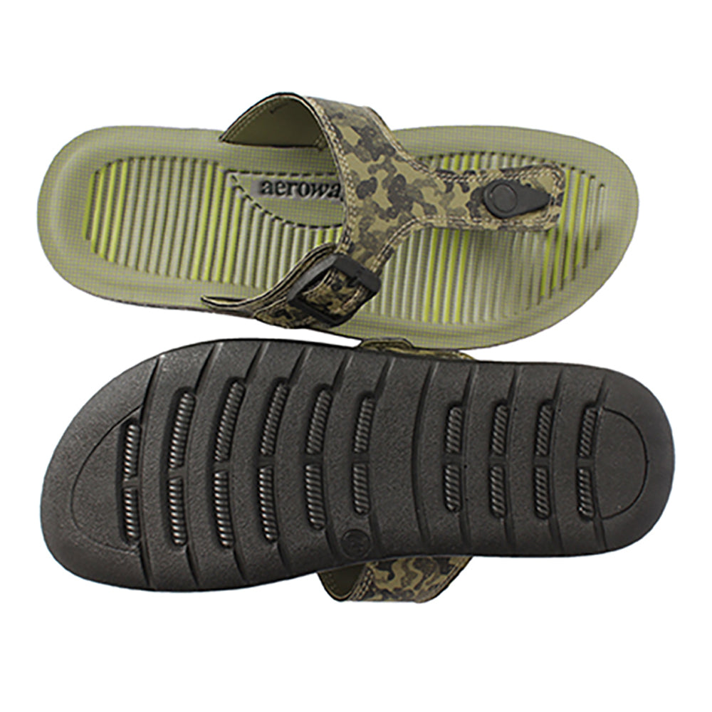 Aerowalk Men Slippers #9614 - OLIVE