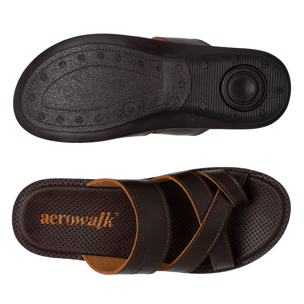 Aerowalk	Men	Slipper #DH76 - BROWN