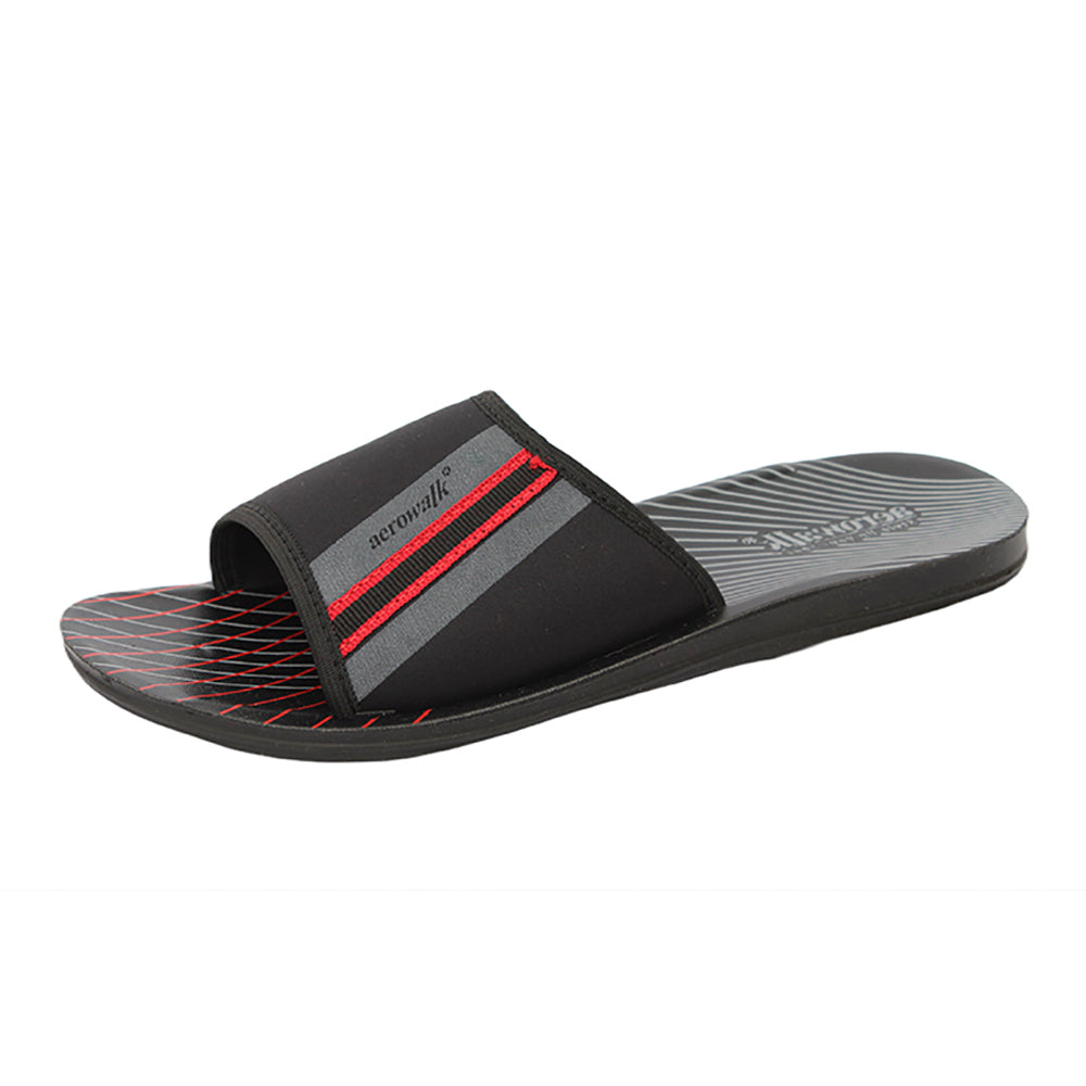 Aerowalk Men Slipper #HR57 - BLACK