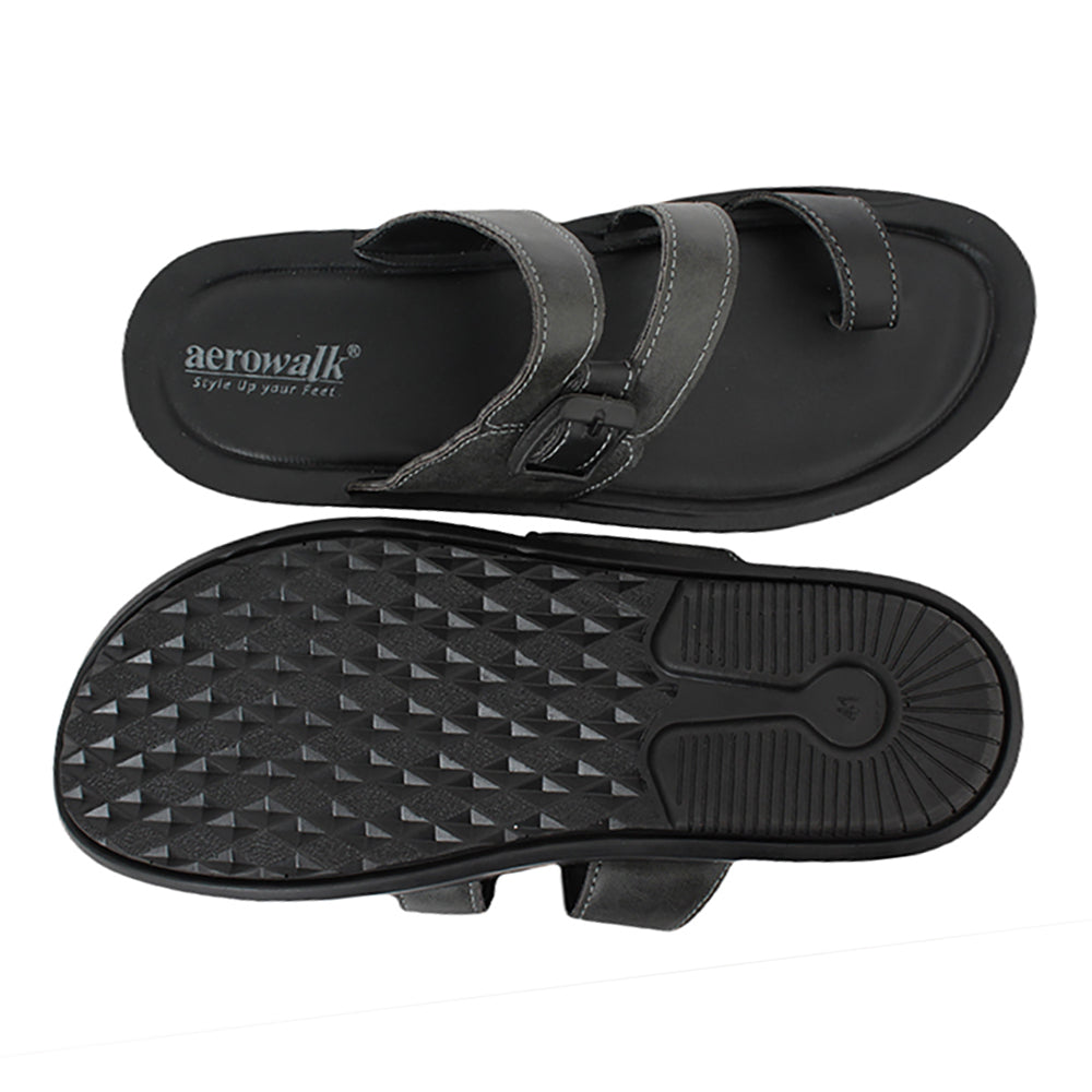Aerowalk Men Slipper #NV28 - BLACK