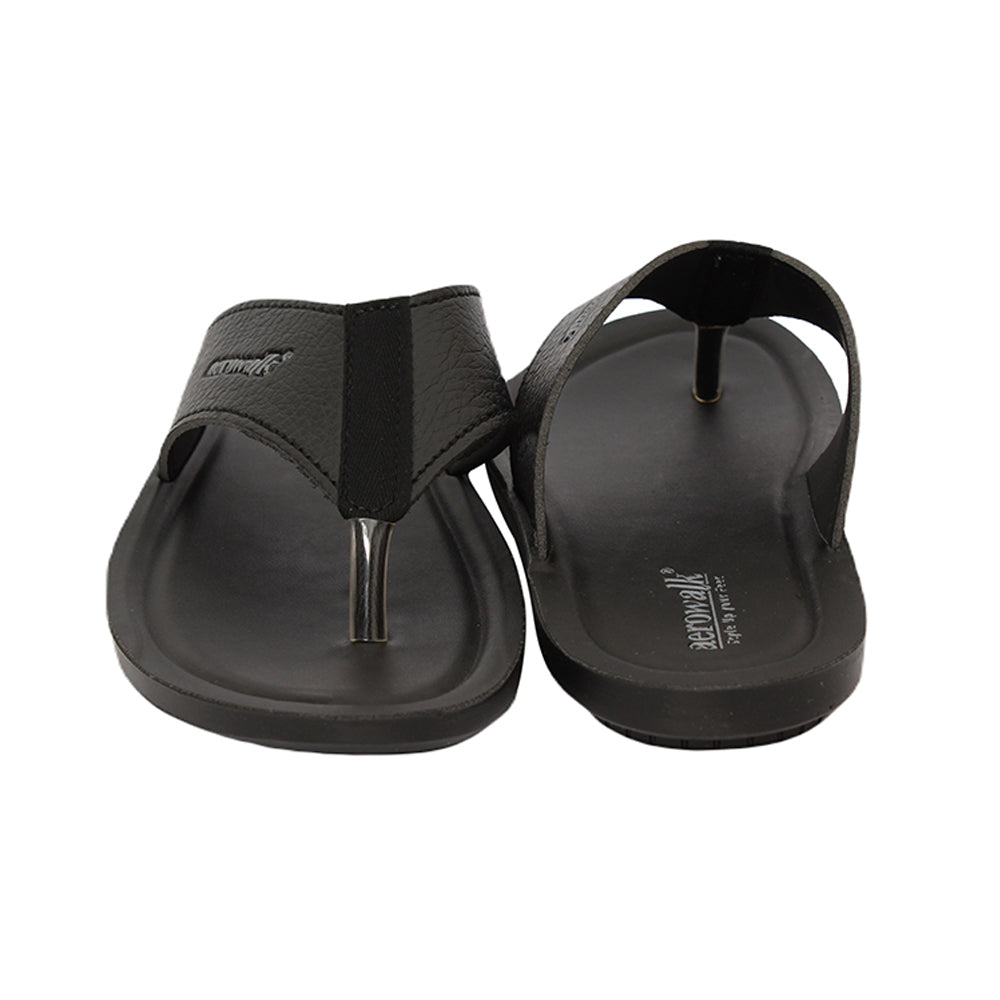 Aerowalk Men Slippers #NV77 - BLACK