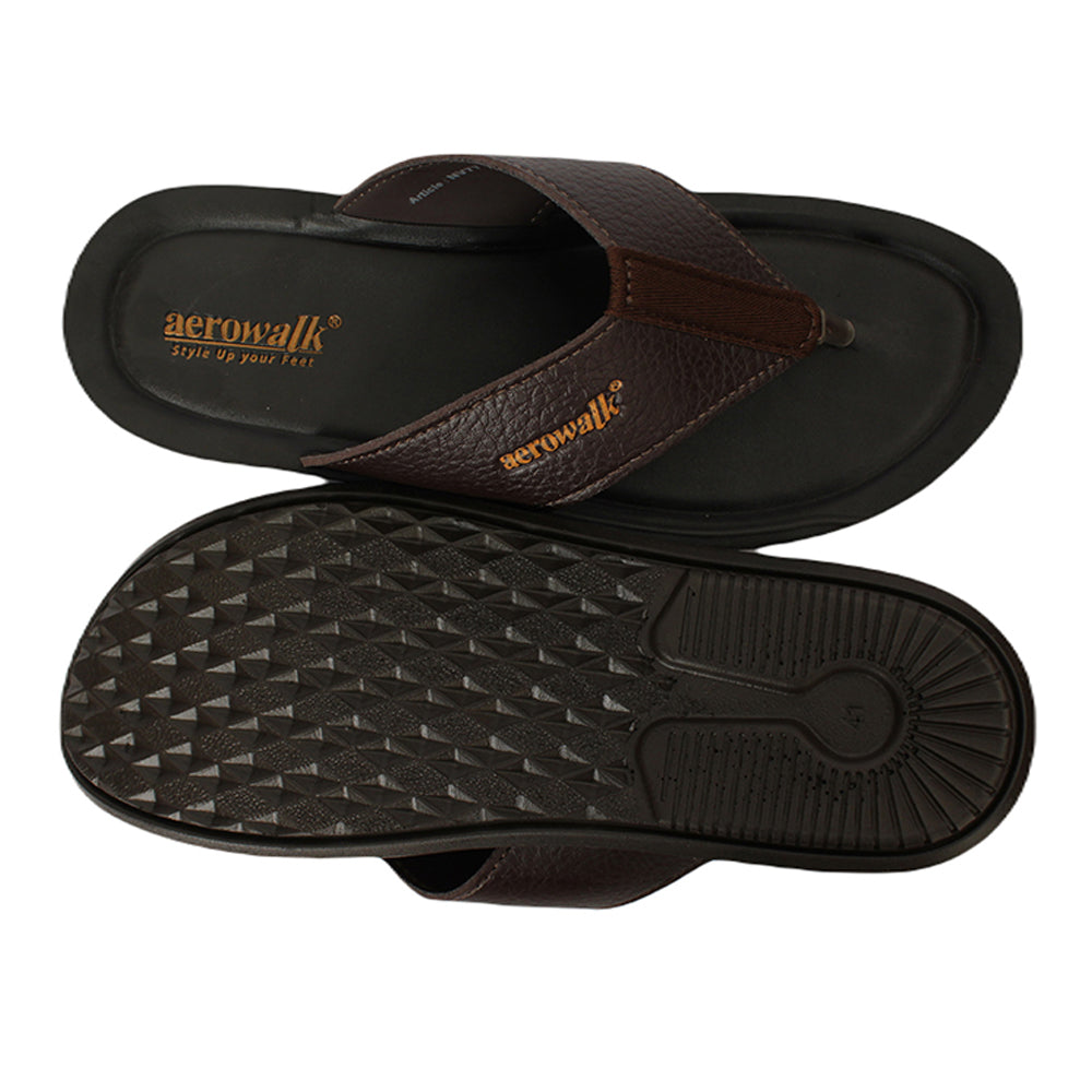 Aerowalk Men Slippers #NV77 - BROWN