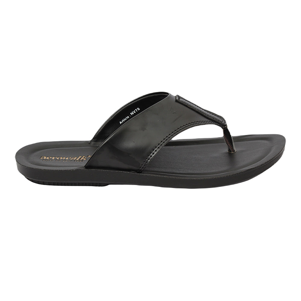 Aerowalk Men Slippers #NV78 - BLACK