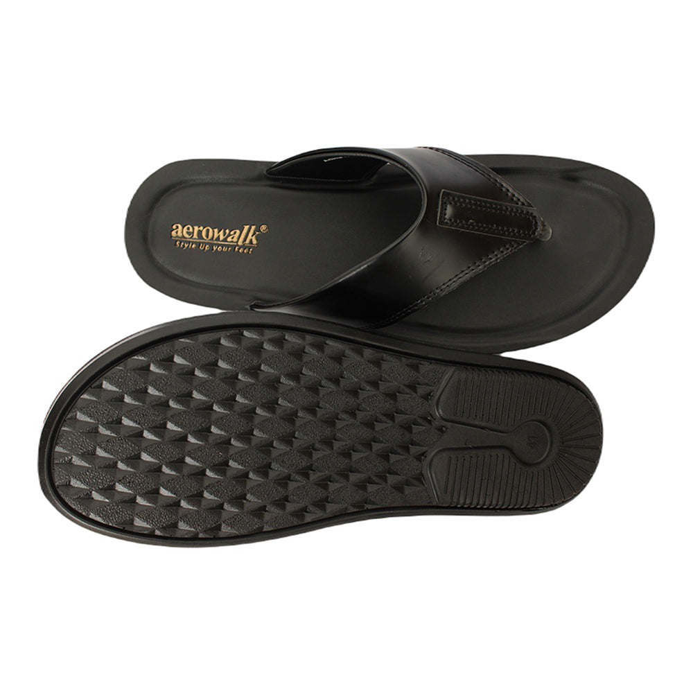 Aerowalk Men Slippers #NV78 - BLACK