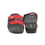 Aerowalk Women Slipper #0423 - RED & BLUE