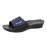 Aerowalk Women Slippers #0440 - BLUE & BLACK
